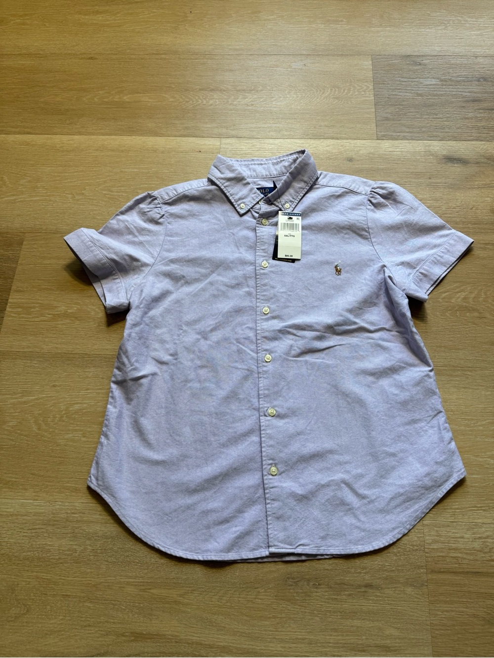 Polo by Ralph Lauren Short Sleeve Button-Down Shirt - Light Lavender